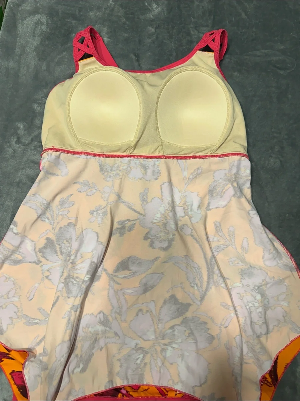 NWOT D & Co BEACH Bright Floral Shark HemTankini w/Pink Swim Shorts Sz 10 - Picture 12 of 16